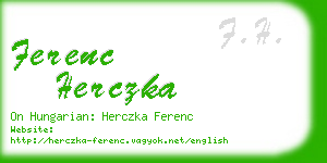 ferenc herczka business card